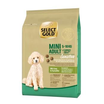 SELECT GOLD Sensitive aliments secs pour chien Mini Canard aux pommes de terre 1 kg