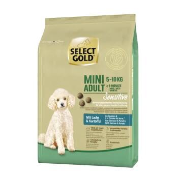 SELECT GOLD Sensitive aliments secs pour chien Mini Saumon aux Pommes de terre 1 kg