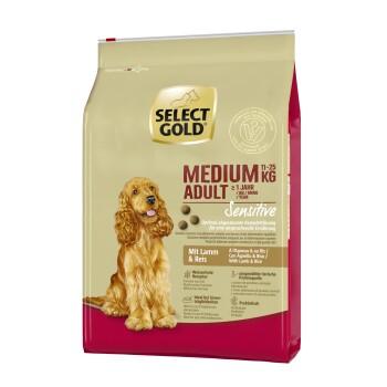 SELECT GOLD Sensitive Croquettes Chien Adulte Medium Agneau et riz 4 kg