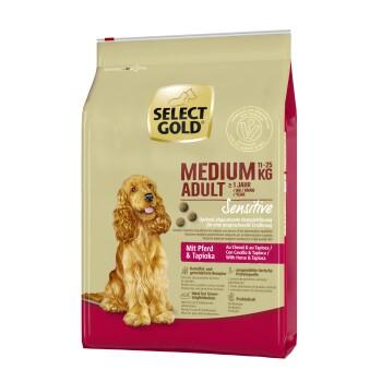 SELECT GOLD Sensitive Croquettes Chien Adulte Medium Cheval au tapioca 4 kg