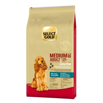 SELECT GOLD Sensitive Croquettes Chien Adulte Medium Saumon & pommes de terre 12 kg SELECT GOLD Sensitive Croquettes Chien Adulte Medium Saumon & pommes de terre 12 kg
