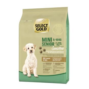 SELECT GOLD Sensitive Croquettes Chien Senior Mini Agneau et riz 1 kg SELECT GOLD Sensitive Croquettes Chien Senior Mini Agneau et riz 1 kg