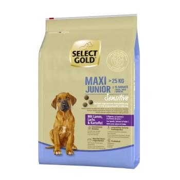 SELECT GOLD Sensitive Croquettes Chiot Maxi Agneau au Saumon & aux Pommes de terre 4 kg SELECT GOLD Sensitive Croquettes Chiot Maxi Agneau au Saumon & aux Pommes de terre 4 kg