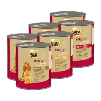 SELECT GOLD Sensitive Pack Mixte Boîtes de Nourriture Humide Chien Adulte 6 x 800 g Pack mix 1 SELECT GOLD Sensitive Pack Mixte Boîtes de Nourriture Humide Chien Adulte 6 x 800 g Pack mix 1