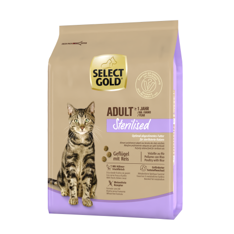SELECT GOLD Sterilised Adult Volaille & riz 2,5 kg