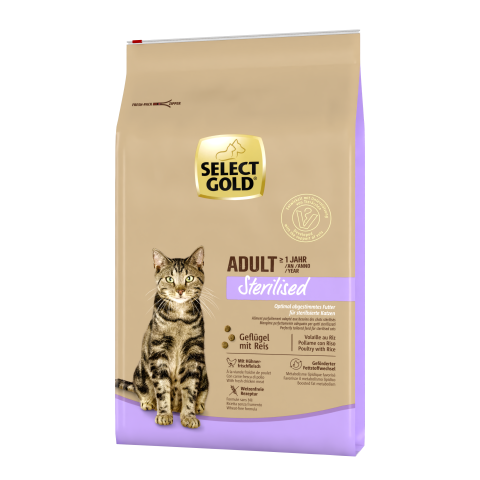 SELECT GOLD Sterilised Adult Volaille & riz 7 kg