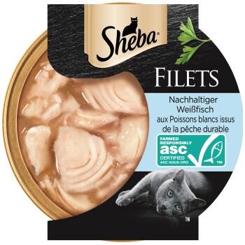 Sheba Filets aliment humide pour chat Poisson blanc 16x60 g Sheba Filets aliment humide pour chat Poisson blanc 16x60 g