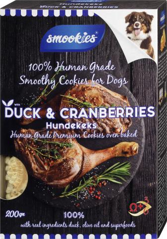 SMOOKIES Smoothy Cookies Canard et canneberges 200 g SMOOKIES Smoothy Cookies Canard et canneberges 200 g