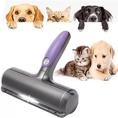 SoeHong Fur Daddy Deluxe - Épilateur vibrant avec lumière LED - Rouleau anti-peluches réutilisable pour enlever les poils de chat et de chien sans effort - Brosse auto-nettoyante SoeHong Fur Daddy Deluxe - Épilateur vibrant avec lumière LED - Rouleau anti-peluches réutilisable pour enlever les poils de chat et de chien sans effort - Brosse auto-nettoyante