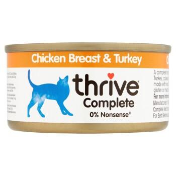Thrive Complete pour chat 12 x 75 g Poitrine de poulet et de dinde Thrive Complete pour chat 12 x 75 g Poitrine de poulet et de dinde