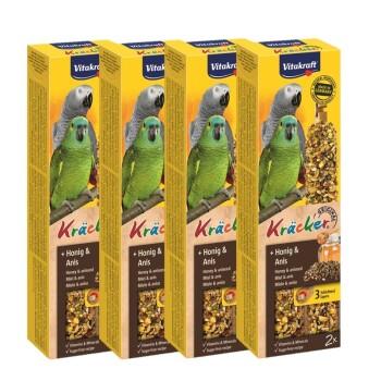 Vitakraft Crackers pour perroquets 4 x 2 Miel et anis Vitakraft Crackers pour perroquets 4 x 2 Miel et anis