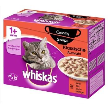 Whiskas Adult 1+ Creamy Soups 12x85 g Sélection classique Whiskas Adult 1+ Creamy Soups 12x85 g Sélection classique