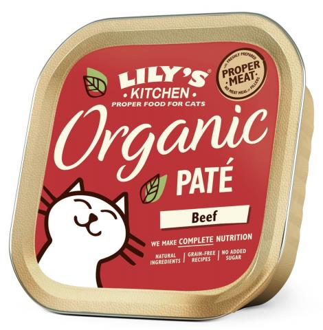 Lily's Kitchen Délice Pâtée Bio Chat Adulte Bœuf