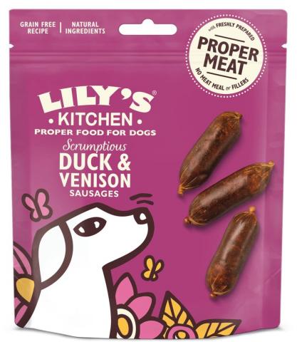 Lily's Kitchen Mini saucisses Chien Adulte Canard et Chevreuil Lily's Kitchen Mini saucisses Chien Adulte Canard et Chevreuil