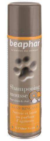 Beaphar Shampooing mousse sans rinçage, à l'Aloe Vera Beaphar Shampooing mousse sans rinçage, à l'Aloe Vera