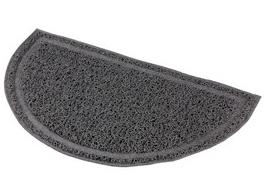 Tapis semi-circulaire pour bac à litière